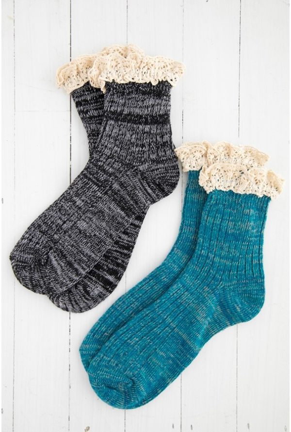 Σετ Κάλτσες Με Crochet Διακόσμηση-0